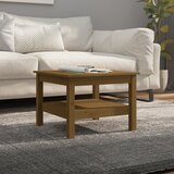 Furnova Klubska mizica medeno rjava 55x55x40 cm trdna borovina, (21915282) Cene