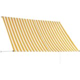  Zložljiva tenda 250x150 cm rumena in bela, (20611089) | Shoptok.si
