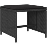  9-dijelni vrtni blagovaonski set s jastucima crni od poliratana Crna Dužina stola 190 cm | Shoptok.si