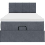  Otomanski okvir kreveta s madraca tamnosivi 80x200cm baršunasti | Eponuda.com