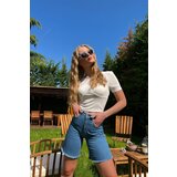 Trend Alaçatı Stili Shorts - Blue - High Waist | shoptok.hr