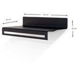 Spinder Design Črn kovinski stenski obešalnik s polico Sway – | Shoptok.si
