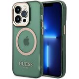 Guess OVITEK GUHMP14XHTCMA ZA IPHONE 14 PRO MAX ZELEN/KAKI ZLAT OBRIS PROSOJEN MAGSAFE, (21973966) | Shoptok.si