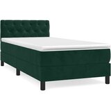 Box spring krevet s madracem tamnozeleni 80 x 200 cm baršunasti | shoptok.hr
