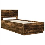  Krevetna konstrukcija S LED lampica Dimljeni hrast 70 x 190 cm | shoptok.hr