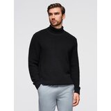 Ombre Men's sweater with a "v-neck" neckline with a shirt collar - black | shoptok.hr
