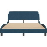  Okvir za krevet s uzglavljem Dover plavi 140 x 200 cm baršunasti | shoptok.hr