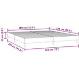  posteljni okvir brez vzmetnice temno modra 180x220 cm žamet, (21829119) | Shoptok.si