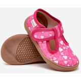 Boto Barefoot Slippers Girls With Hearts On Velcro Milami Fuchsia Talirae | Shoptok.si