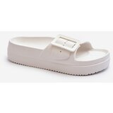 Big Star Women's Foam Platform Slippers with Buckle White | ePonuda.com