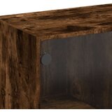 vidaXL Komoda dimljeni hrast 102x37x75,5 cm inženirski les | Shoptok.si