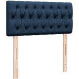 vidaXL Box spring postelja z vzmetnico modra 80x200 cm blago, (21291558) | Shoptok.si