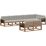  Set vanjskih sofa 8 kom. Prirodna i Svjetlosiva | shoptok.hr