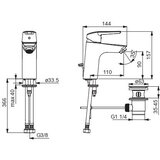 Hansa HA224 Eco armatura za umivalnik SIKOBHE275M | Shoptok.si