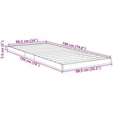  Krevet s daskama Staro drvo 90 x 190 cm Konstruirano drvo | shoptok.hr