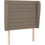  Uzglavlje s ušima smeđesivo 103x23x118/128 cm od tkanine | shoptok.hr