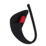 Invisible Strapless C String with Pocket Black