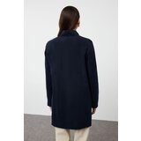 Trendyol Navy Blue Button Detailed Regular Midi Coat | Shoptok.si