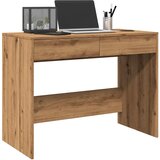 vidaXL Pisalna miza artisan hrast 101x50x76,5 cm inženirski les Cene