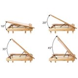 Ruhhy bambusov stolić za laptop do 17", podesivi nagib, s ladicom | shoptok.hr