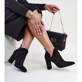 Gemre Black asymmetrical block heel ankle boots Taylana | Shoptok.si