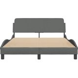  Okvir za krevet Dover tamnosivi 137x190 cm od tkanine | shoptok.hr