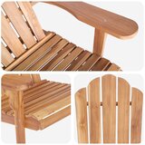  Vrtna Adirondack stolica Prirodna Čvrsto teak drvo | shoptok.hr