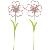 set od 2 ukrasa za tegle za cvijeće rose, výška 46 cm