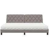  Krevet s madracem smeđesivi 200x200 cm od tkanine - Sivo-smeđa 200 x 200 cm | shoptok.hr