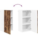 vidaXL Stenska kuhinjska omarica z vrati Dimljeni oreh 40 x 31 x 80 cm | Shoptok.si