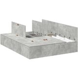  Postelja z Dodatnim Prostorom za Shranjevanje Betonsko siva Beton, (22051144) | Shoptok.si