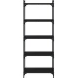  Regal za knjige s 5 razina crni 60x30x154 cm konstruirano drvo | Eponuda.com