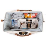 Childhome Torba Mommy Bag Big Canvas off White Stripes Black Gold | Shoptok.si