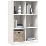 vidaXL Knjižna omara bela 70x33x110 cm trdna borovina | Shoptok.si