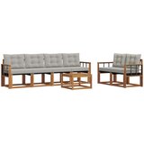  Set vanjskih sofa 7 kom. Prirodna i svijetlo siva | shoptok.hr