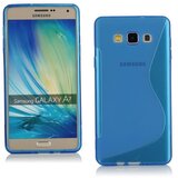  Gumijasti / gel etui S-Line za Samsung Galaxy A7 - modri Cene