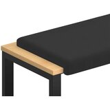  Jastučić za klupu Teksturirani baršun Crna Dubina 35 cm | shoptok.hr