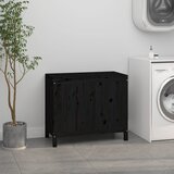  Kutija za rublje crna 88,5 x 44 x 76 cm od masivne borovine | Eponuda.ba