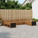  Set vanjskih sofa 9 kom. Prirodna Čvrsto drvo akacije Smeđa | Shoptok.si