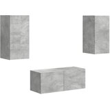  Set TV komoda Zidne 6 pcs Betonski sivi Konstruirano drvo | shoptok.hr