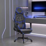  Igralni stol z oporo za noge črno in modro umetno usnje, (21152340) Cene