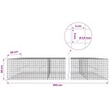  Gabion s žicom debljine 3,5 mm i mrežom 5x5 cm 950x50x50 cm | shoptok.hr