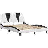  The Living Store Posteljni okvir z vzglavjem bel in črn 120x200 cm umetno usnje - Posteljni Okvir, (21450735) | Shoptok.si