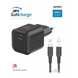 Swissten punjač za AC220, GaN, 35W, 1xUSB-C, 3A, crni + Lightning kabel | shoptok.hr