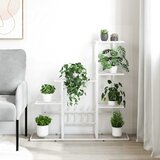  Stalak za cvijeće 94,5 x 25 x 88 cm bijeli metalni | Eponuda.com