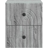  Stenski nočni omarici s predalom Siva Sonoma 33 x 34,5 x 40 cm, (5000209629) | Shoptok.si