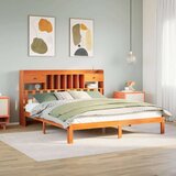vidaXL Krevet s regalom za knjige bez madraca 180x200 cm od borovine | shoptok.hr