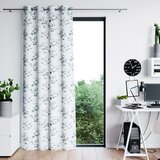  Curtain SERENITY color white printed theme vegetable style classic silver silver metal eyelets blackout 140x250 AmeliaHome | shoptok.hr