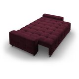 Cosmopolitan Design Bordo rdeča žametna raztegljiva sedežna garnitura s prostorom za shranjevanje 250 cm Wicklow – | Shoptok.si