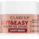 Claresa Soft&Easy Builder Gel osnovni gel za nohte odtenek Light Beige 12 g Cene